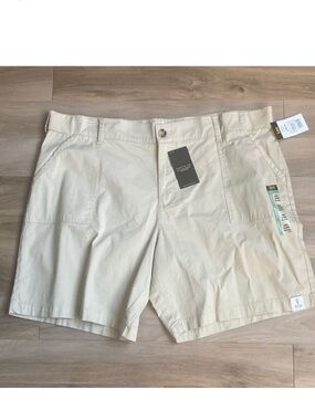 Lee Bermuda short mid rise soft, flex comfort waistband griege tan 24W